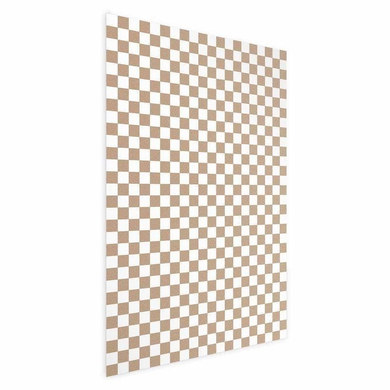 Poster - Geometry and Browns - a chessboard pattern in neutral shades in Poster e stampe Collezione Casa - Trebisacce, commercioVirtuoso.it