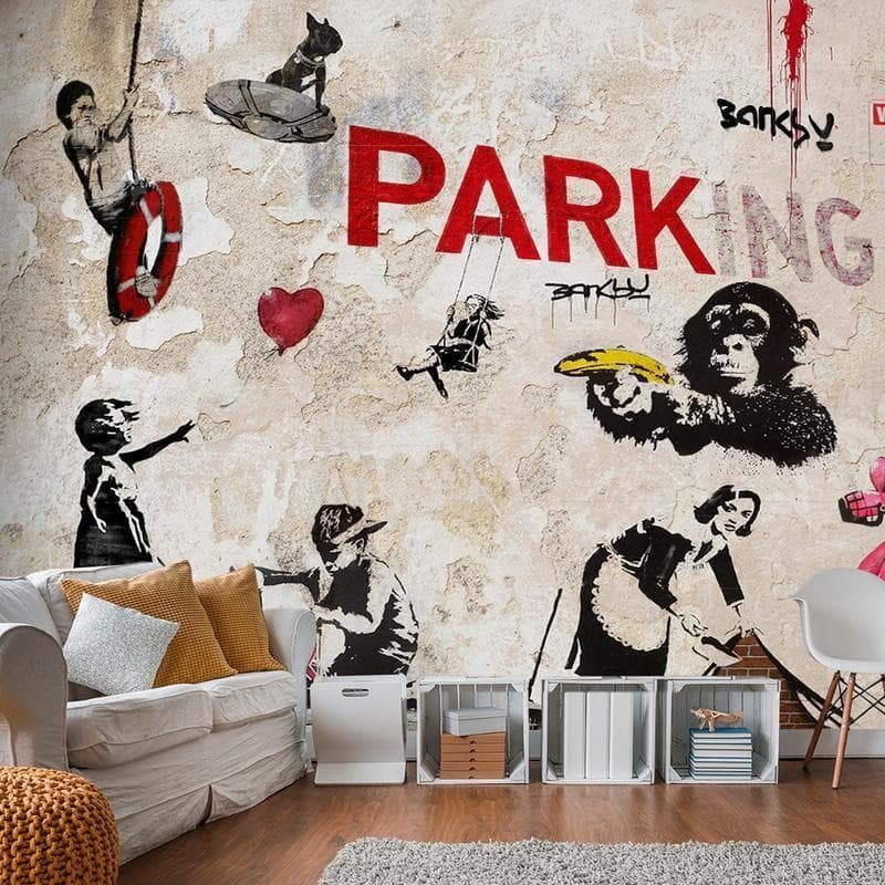 Fotomurale [Banksy] Graffiti Collage in Carta da parati Collezione Casa - Trebisacce, commercioVirtuoso.it