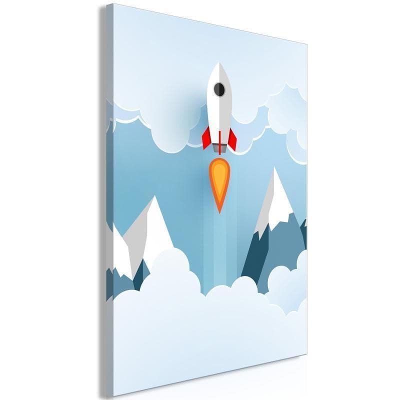 Quadro Rocket in the Clouds (1 Part) Vertical in Poster e stampe Collezione Casa - Trebisacce, commercioVirtuoso.it