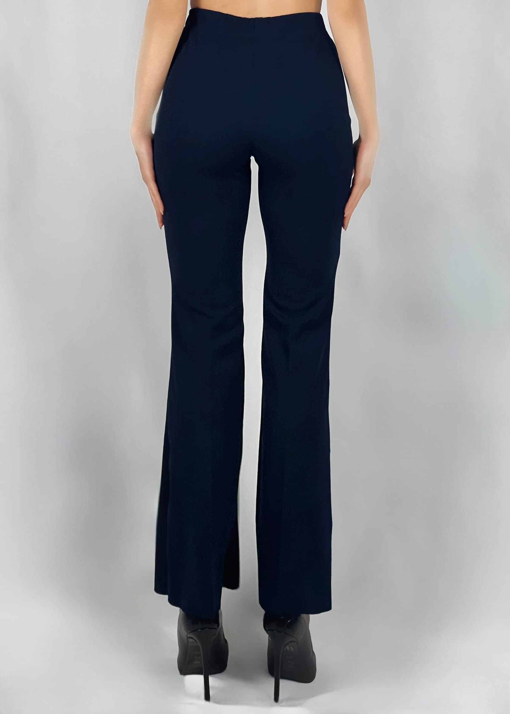 Pantalone con elastico blu flare in Pantaloni Kanal 32 - Santa Maria di Licodia, commercioVirtuoso.it