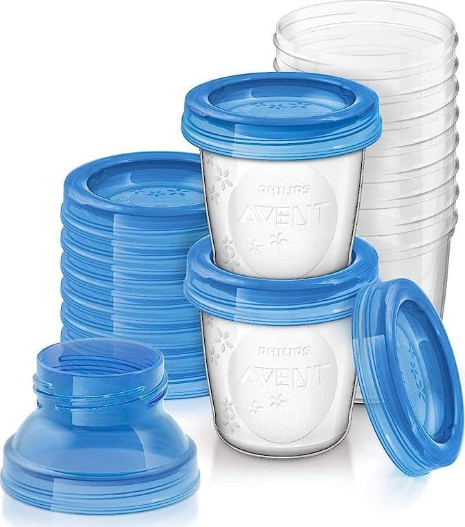 SCF618/10 - Philips Avent Set Vasetti per Conservare il Latte Materno e le Pappe 10 pezzi, 180ml + 2 Adattatori in Contenitori per latte materno Centro Bimbo - Siderno, commercioVirtuoso.it
