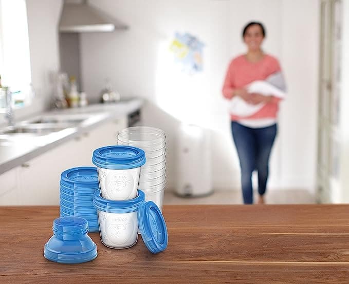 SCF618/10 - Philips Avent Set Vasetti per Conservare il Latte Materno e le Pappe 10 pezzi, 180ml + 2 Adattatori in Contenitori per latte materno Centro Bimbo - Siderno, commercioVirtuoso.it
