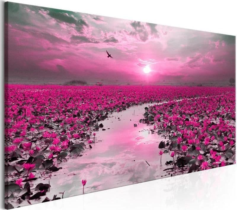 Quadro Lilies and Sunset (1 Part) Narrow in Poster e stampe Collezione Casa - Trebisacce, commercioVirtuoso.it