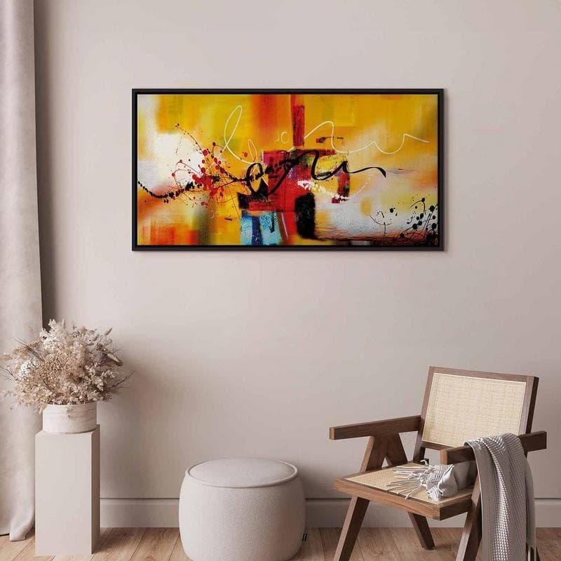 Quadro Street Melodies (1 Part) Orange Wide in Poster e stampe Collezione Casa - Trebisacce, commercioVirtuoso.it