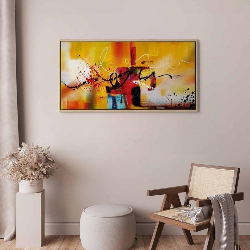 Quadro Street Melodies (1 Part) Orange Wide in Poster e stampe Collezione Casa - Trebisacce, commercioVirtuoso.it