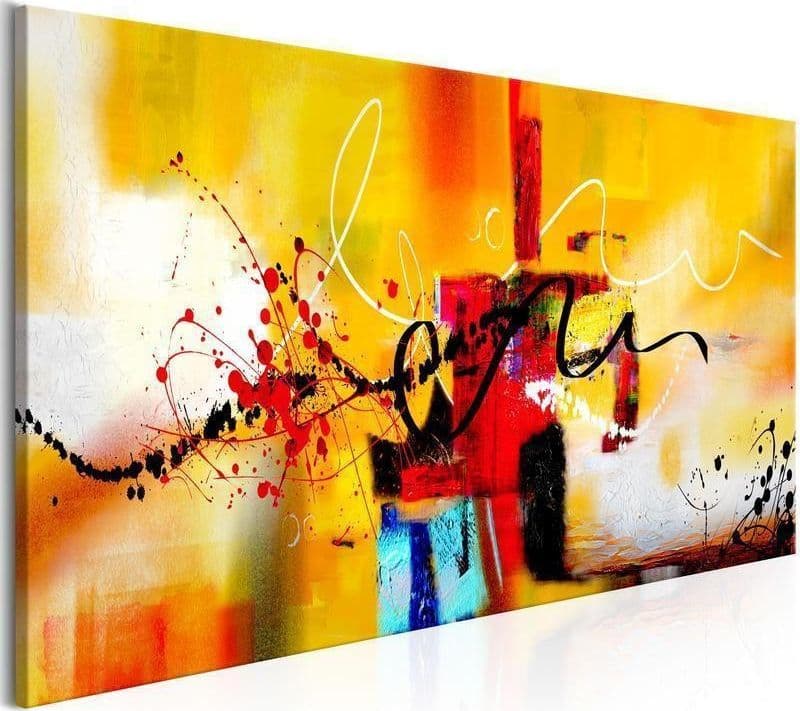 Quadro Street Melodies (1 Part) Orange Wide in Poster e stampe Collezione Casa - Trebisacce, commercioVirtuoso.it