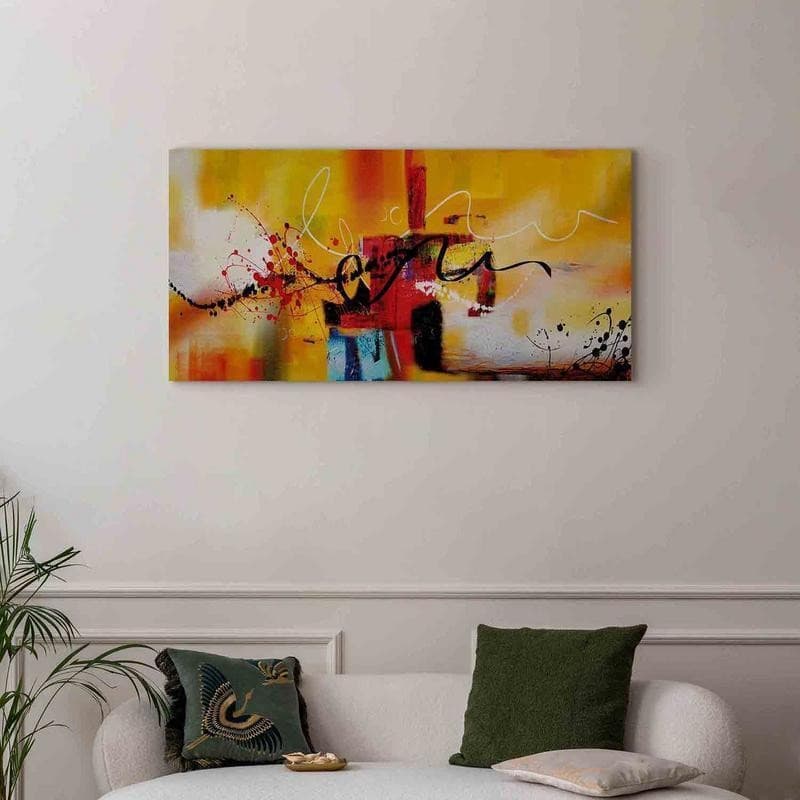 Quadro Street Melodies (1 Part) Orange Wide in Poster e stampe Collezione Casa - Trebisacce, commercioVirtuoso.it