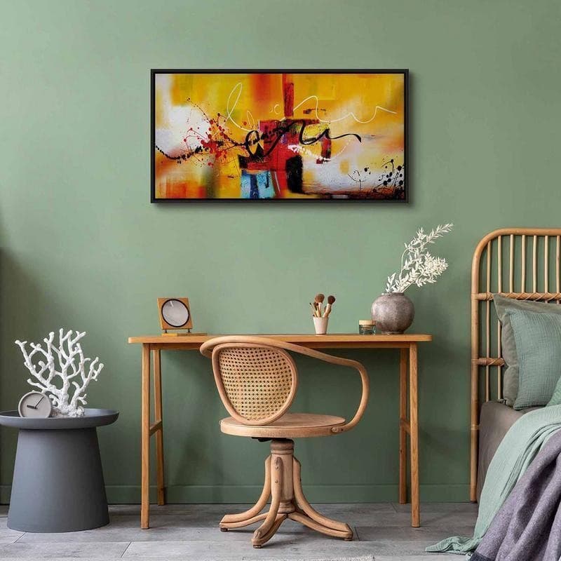 Quadro Street Melodies (1 Part) Orange Wide in Poster e stampe Collezione Casa - Trebisacce, commercioVirtuoso.it