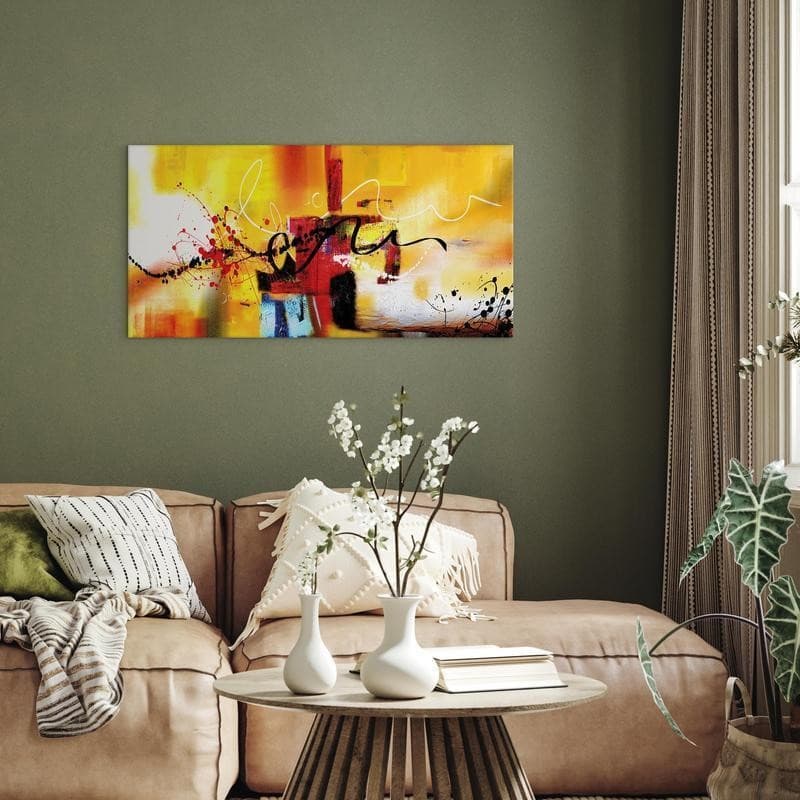 Quadro Street Melodies (1 Part) Orange Wide in Poster e stampe Collezione Casa - Trebisacce, commercioVirtuoso.it