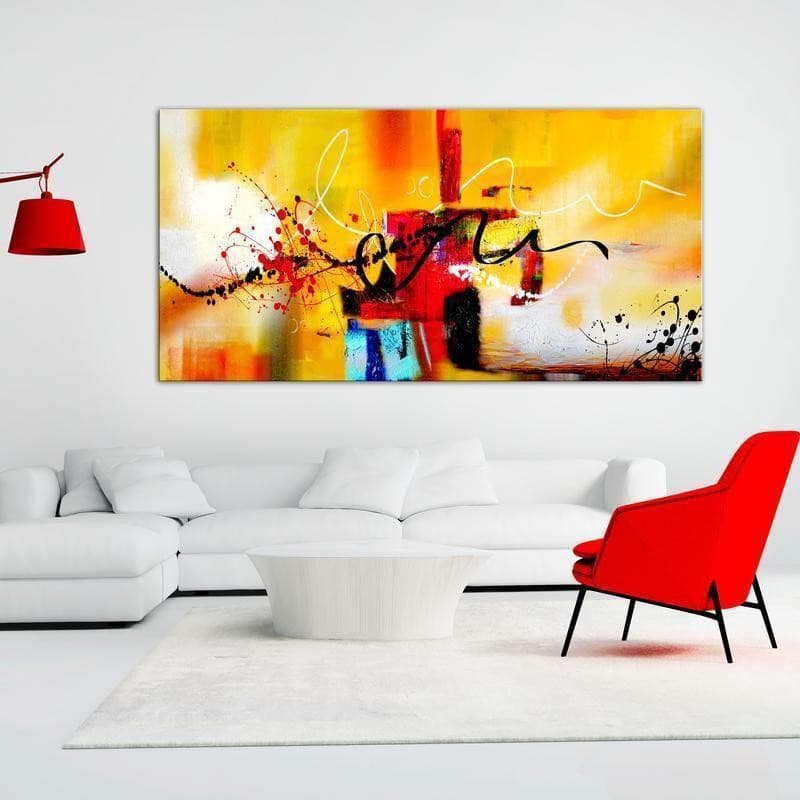 Quadro Street Melodies (1 Part) Orange Wide in Poster e stampe Collezione Casa - Trebisacce, commercioVirtuoso.it