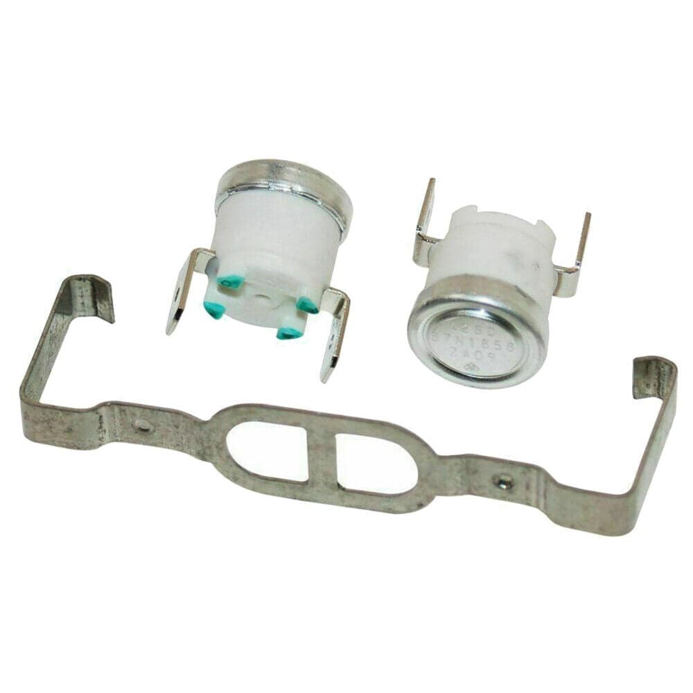 KIT 2 TERMOSTATI + STAFFA PER ASCIUGATRICE WHIRLPOOL CODICE 481225928681 in prodotto EuroStore07 - Alatri, commercioVirtuoso.it
