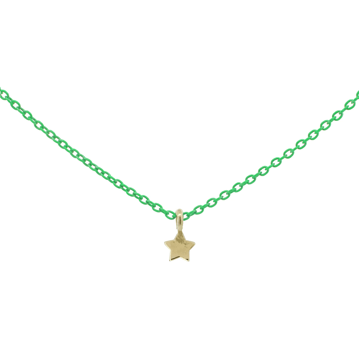 Rue des Mille - GIROCOLLO STELLA VERDE FLUO ORO18KT in Collane Alba Gioielli - Casoria, commercioVirtuoso.it