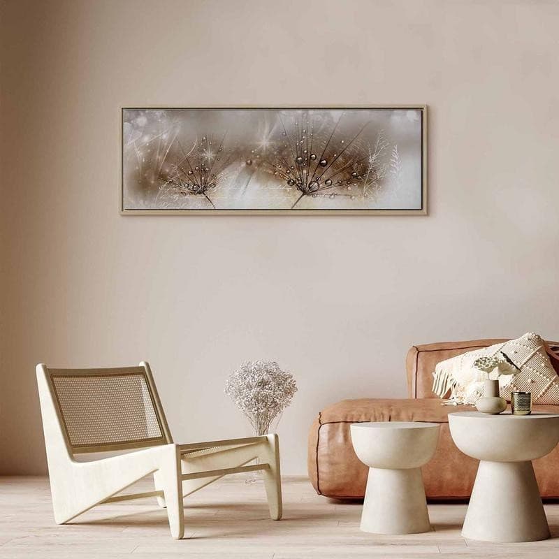 Quadro Drops of Dew (1 Part) Brown Narrow in Poster e stampe Collezione Casa - Trebisacce, commercioVirtuoso.it