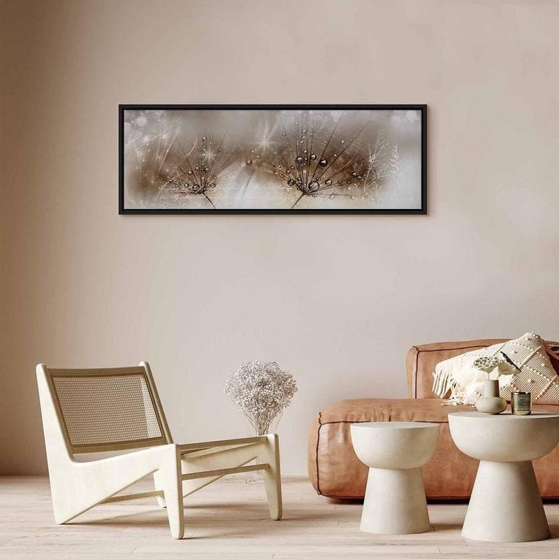 Quadro Drops of Dew (1 Part) Brown Narrow in Poster e stampe Collezione Casa - Trebisacce, commercioVirtuoso.it