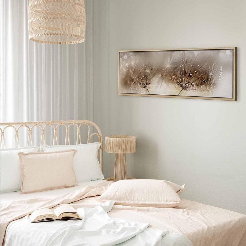 Quadro Drops of Dew (1 Part) Brown Narrow in Poster e stampe Collezione Casa - Trebisacce, commercioVirtuoso.it