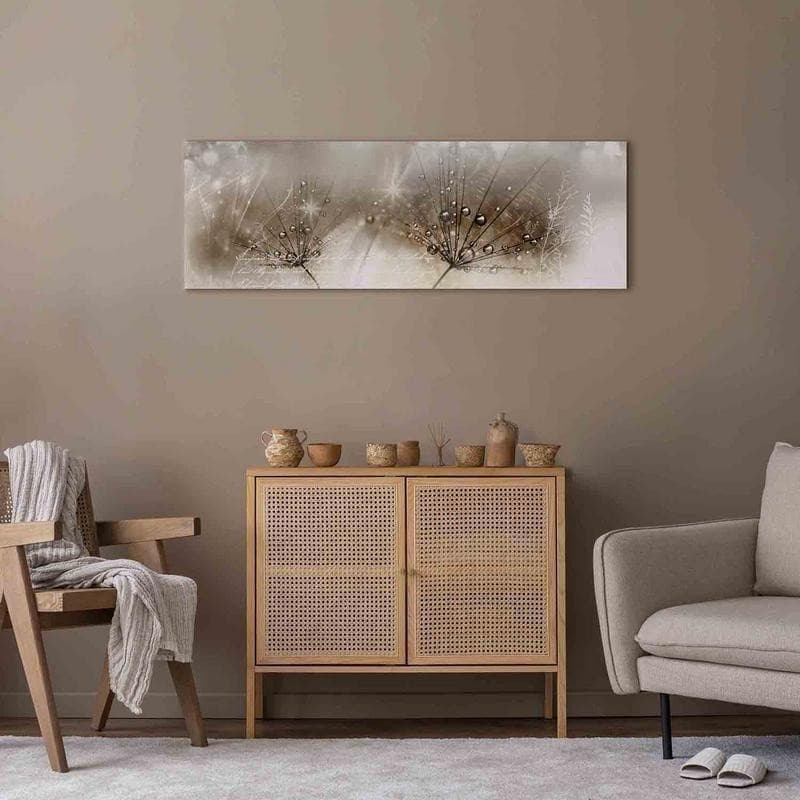 Quadro Drops of Dew (1 Part) Brown Narrow in Poster e stampe Collezione Casa - Trebisacce, commercioVirtuoso.it