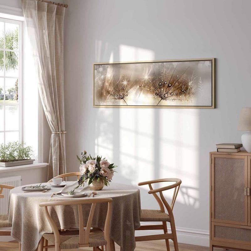 Quadro Drops of Dew (1 Part) Brown Narrow in Poster e stampe Collezione Casa - Trebisacce, commercioVirtuoso.it