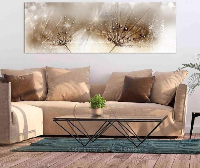 Quadro Drops of Dew (1 Part) Brown Narrow in Poster e stampe Collezione Casa - Trebisacce, commercioVirtuoso.it