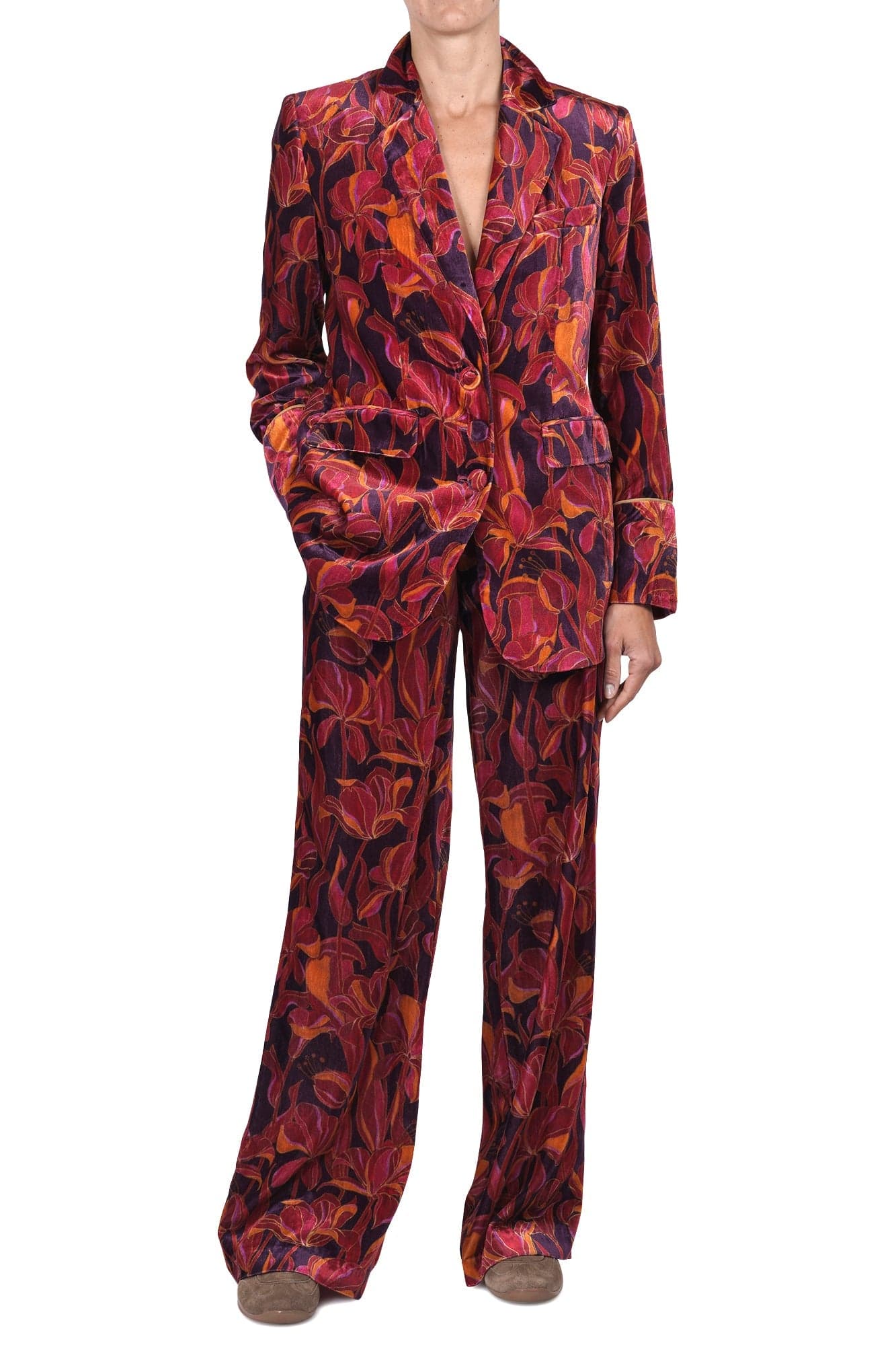 MALIPARMI Maliparmi - Giacca - 460719 - Fantasia Bordeaux da donna in Autocategorizzazione Drestige - Casamassima, commercioVirtuoso.it