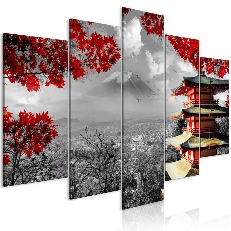 Quadro Japanese Adventure (5 Parts) Wide in Cavalletti Collezione Casa - Trebisacce, commercioVirtuoso.it
