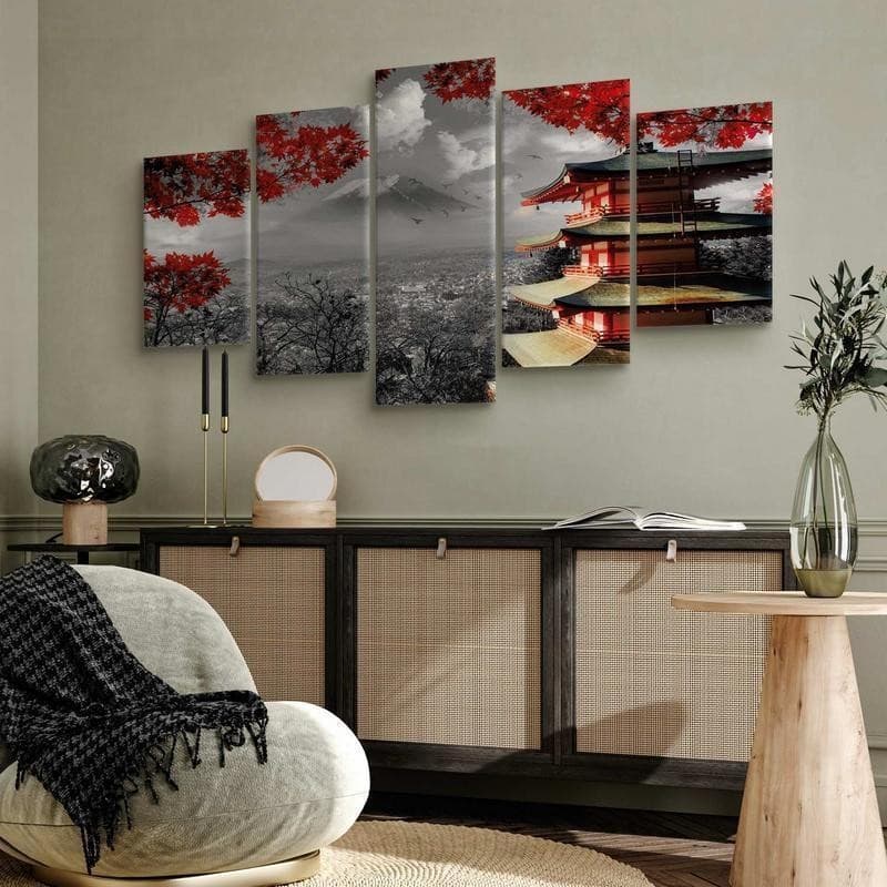 Quadro Japanese Adventure (5 Parts) Wide in Cavalletti Collezione Casa - Trebisacce, commercioVirtuoso.it