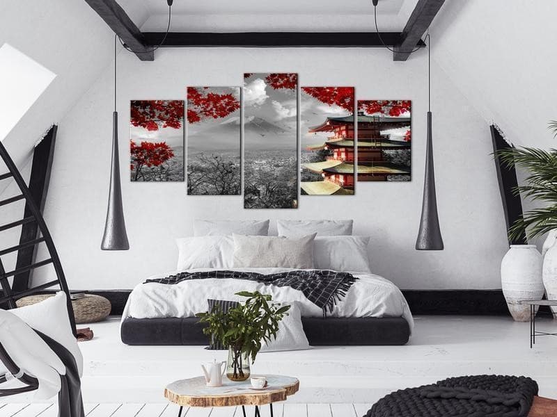 Quadro Japanese Adventure (5 Parts) Wide in Cavalletti Collezione Casa - Trebisacce, commercioVirtuoso.it