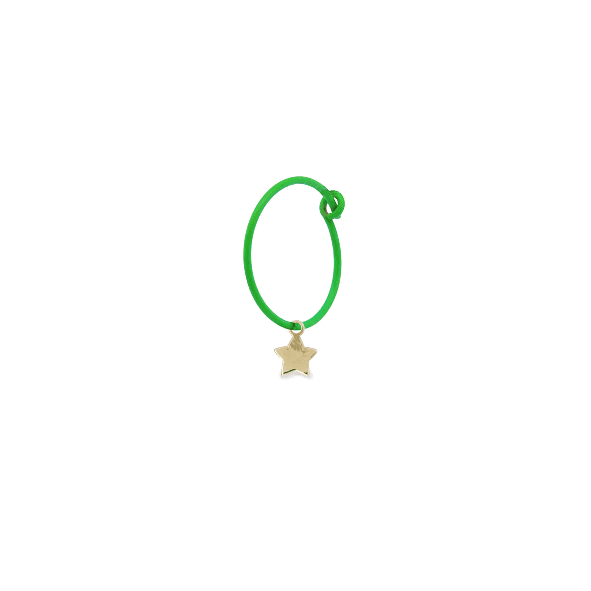 Rue des Mille - MONO ORECCHINO STELLA HOOP VERDE FLUO ORO18KT in Orecchini Alba Gioielli - Casoria, commercioVirtuoso.it