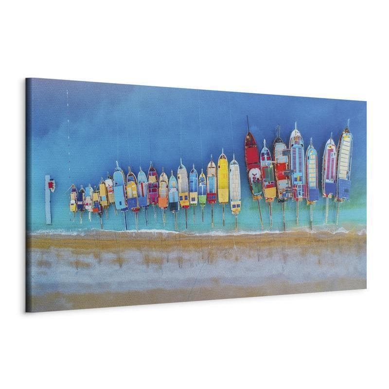 Quadro Colourful Boats (1 Part) Narrow in Poster e stampe Collezione Casa - Trebisacce, commercioVirtuoso.it