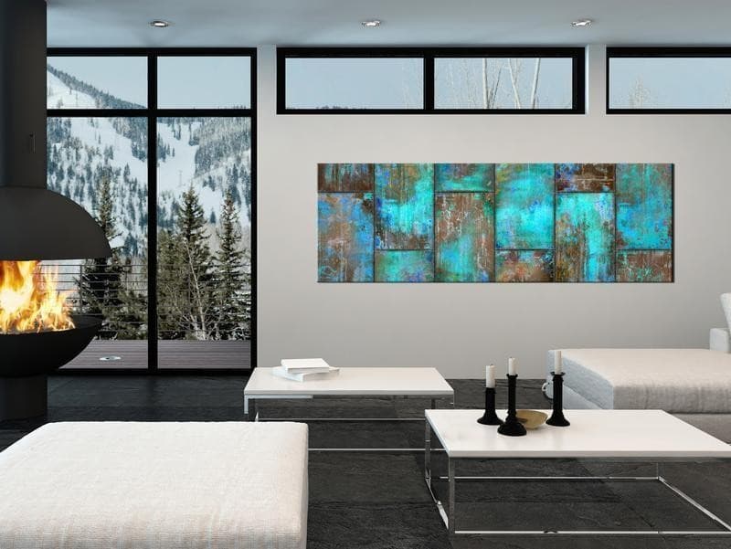 Quadro Metal Mosaic Blue in Sculture a parete Collezione Casa - Trebisacce, commercioVirtuoso.it