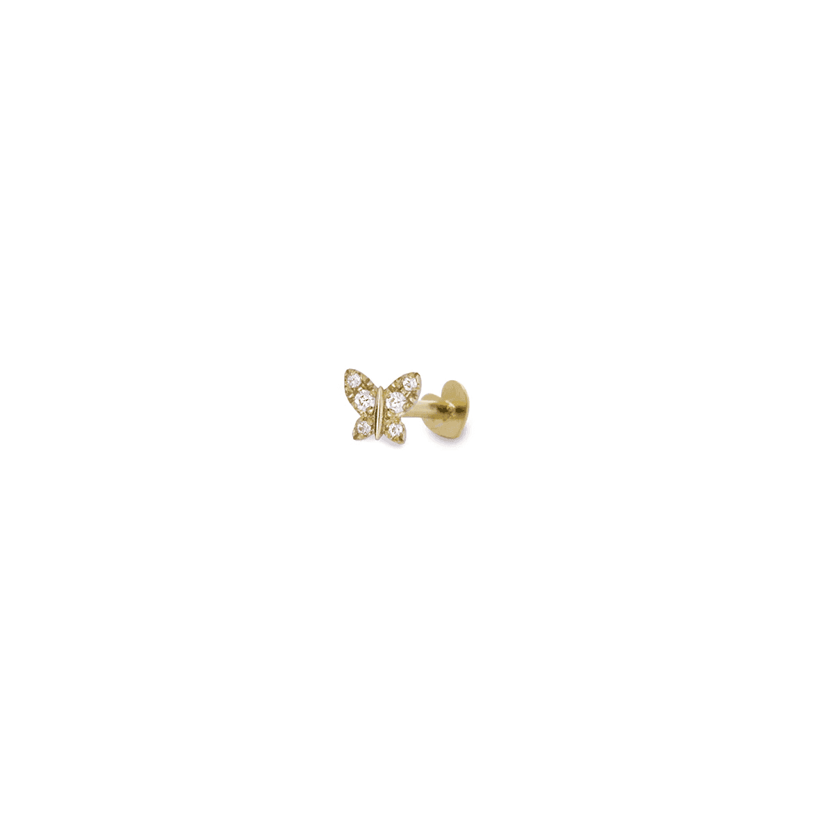 Rue des Mille - PIERCING HELIX FARFALLA E DIAMANTI LAB GROWN ORO18KT