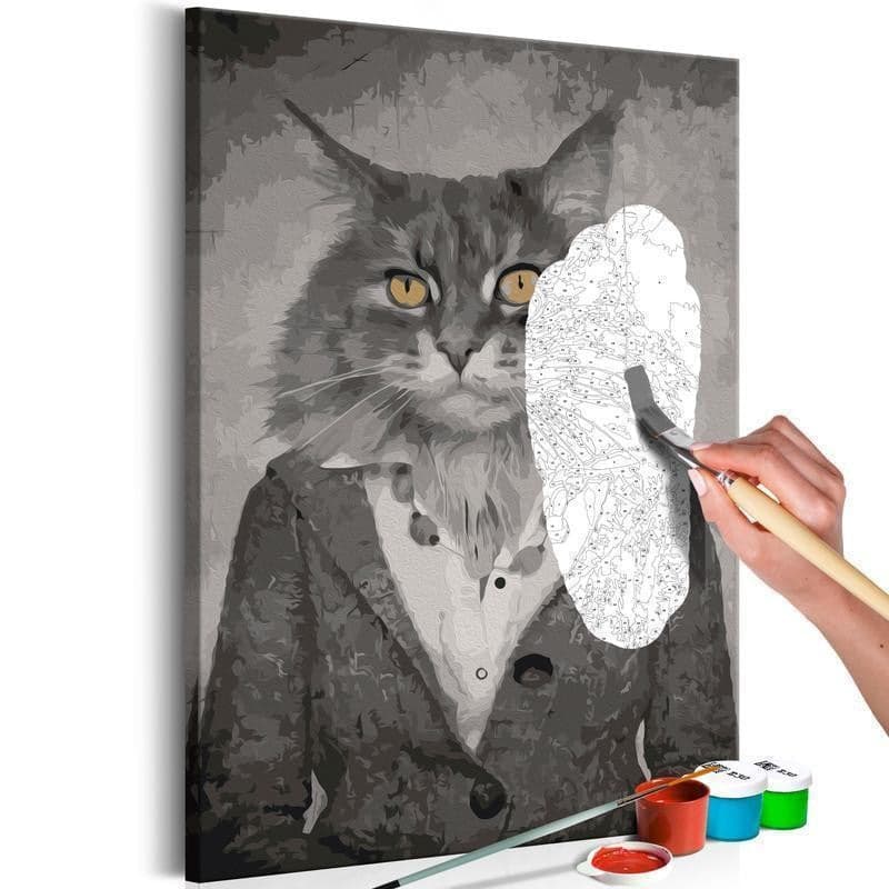 Quadro fai da te Elegant Cat in Kit per pittura diamante Collezione Casa - Trebisacce, commercioVirtuoso.it