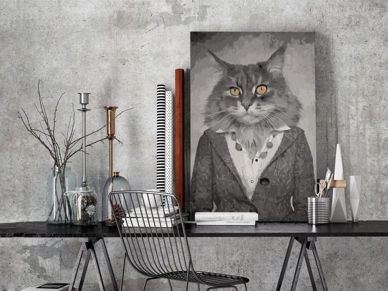 Quadro fai da te Elegant Cat in Kit per pittura diamante Collezione Casa - Trebisacce, commercioVirtuoso.it