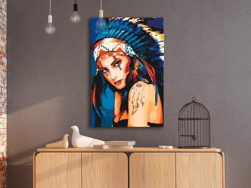 Quadro fai da te Ragazza indiana in Dipingere con i numeri Collezione Casa - Trebisacce, commercioVirtuoso.it