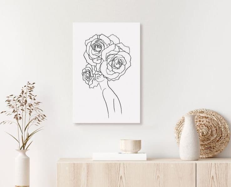 Quadro Fancy Roses (1 Part) Vertical in Poster e stampe Collezione Casa - Trebisacce, commercioVirtuoso.it