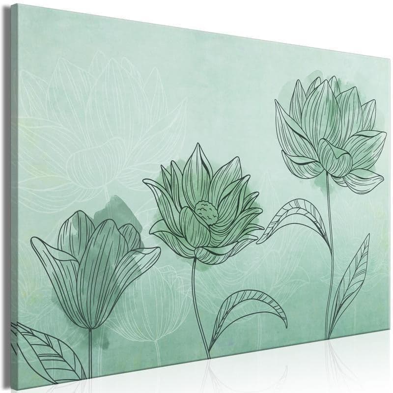 Quadro Three Flowers (1 Part) Wide in Poster e stampe Collezione Casa - Trebisacce, commercioVirtuoso.it