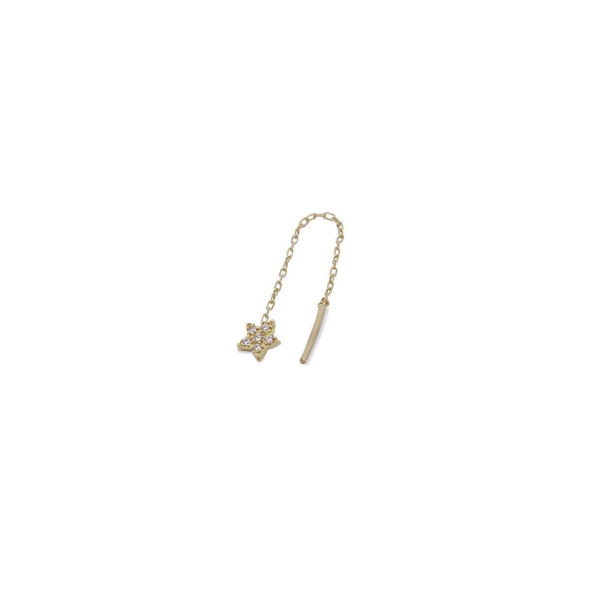 Rue des Mille - MONO ORECCHINO STELLA CATENELLA E DIAMANTI LAB GROWN ORO18KT in Orecchini Alba Gioielli - Casoria, commercioVirtuoso.it