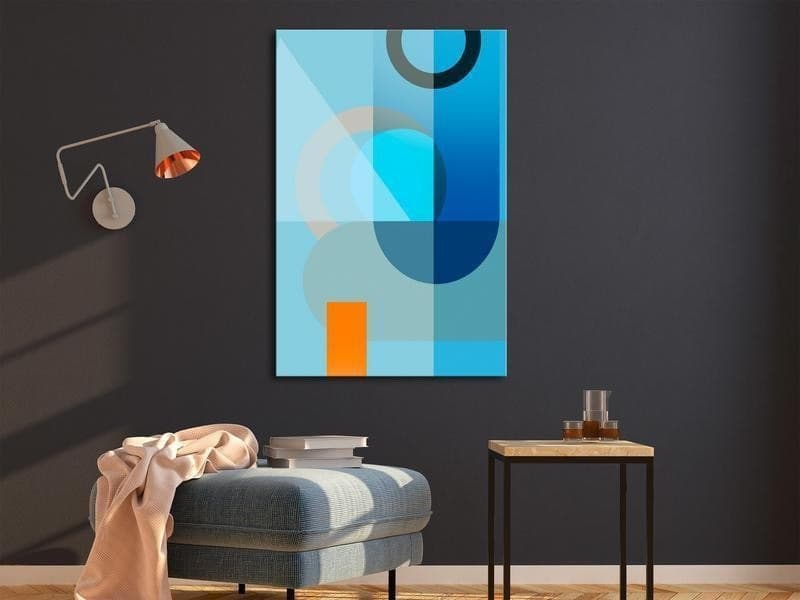 Quadro Blue Surface (1 Part) Vertical in Carta da parati Collezione Casa - Trebisacce, commercioVirtuoso.it