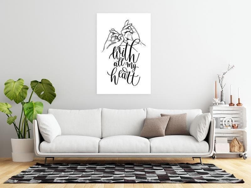 Quadro With All My Heart (1 Part) Vertical in Poster e stampe Collezione Casa - Trebisacce, commercioVirtuoso.it