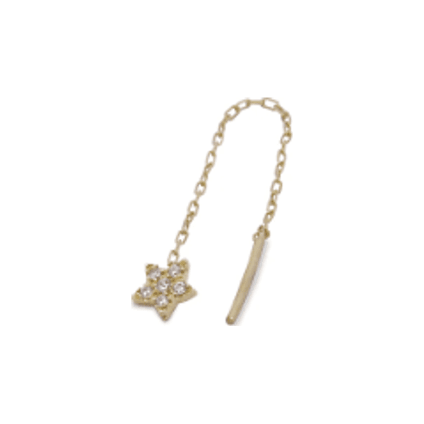 Rue des Mille - MONO ORECCHINO STELLA CATENELLA E DIAMANTI LAB GROWN ORO18KT in Orecchini Alba Gioielli - Casoria, commercioVirtuoso.it
