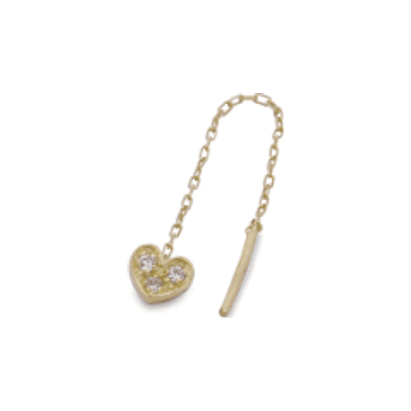 Rue des Mille - MONO ORECCHINO CUORE CATENELLA E DIAMANTI LAB GROWN ORO18KT in Orecchini Alba Gioielli - Casoria, commercioVirtuoso.it