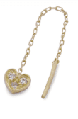 Rue des Mille - MONO ORECCHINO CUORE CATENELLA E DIAMANTI LAB GROWN ORO18KT in Orecchini Alba Gioielli - Casoria, commercioVirtuoso.it