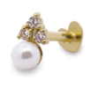 Rue des Mille - PIERCING HELIX TRIANGOLO PERLA E DIAMANTI LAB GROWN ORO18KT in Piercing a bottone Alba Gioielli - Casoria, commercioVirtuoso.it