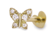Rue des Mille - PIERCING HELIX FARFALLA E DIAMANTI LAB GROWN ORO18KT in Piercing a bottone Alba Gioielli - Casoria, commercioVirtuoso.it