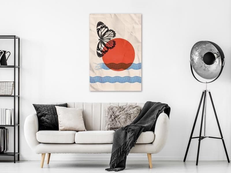 Quadro Butterfly and Sunrise (1 Part) Vertical in Poster e stampe Collezione Casa - Trebisacce, commercioVirtuoso.it