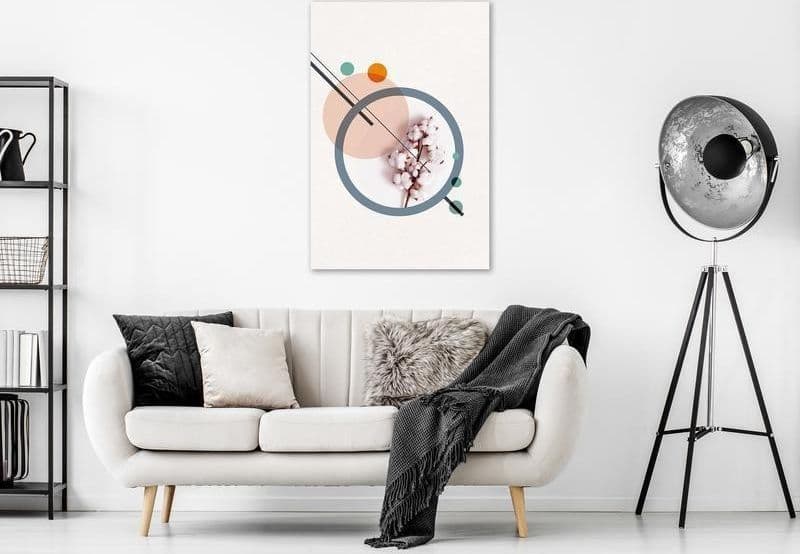 Quadro Geometric Cotton (1 Part) Vertical in Poster e stampe Collezione Casa - Trebisacce, commercioVirtuoso.it