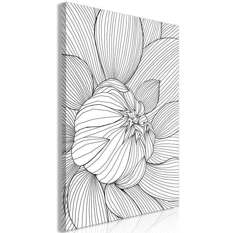 Quadro Flower Line (1 Part) Vertical in Poster e stampe Collezione Casa - Trebisacce, commercioVirtuoso.it