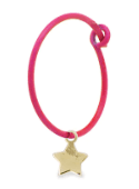Rue des Mille - MONO ORECCHINO STELLA HOOP FUCSIA FLUO ORO18KT in Orecchini Alba Gioielli - Casoria, commercioVirtuoso.it