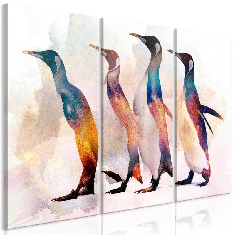 Quadro Penguin Wandering (3 Parts) in Dipinti Collezione Casa - Trebisacce, commercioVirtuoso.it