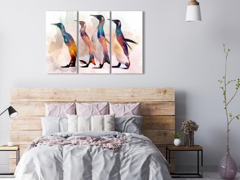 Quadro Penguin Wandering (3 Parts) in Dipinti Collezione Casa - Trebisacce, commercioVirtuoso.it
