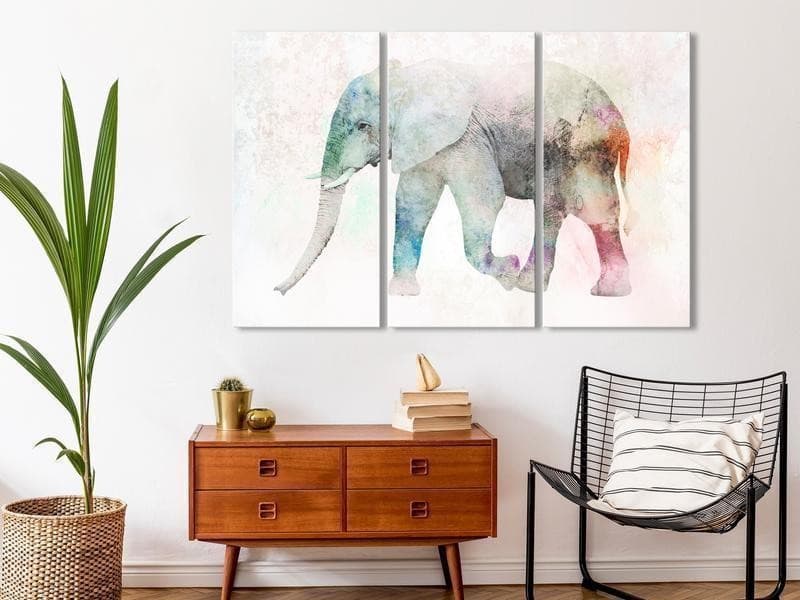 Quadro Painted Elephant (3 Parts) in Poster e stampe Collezione Casa - Trebisacce, commercioVirtuoso.it